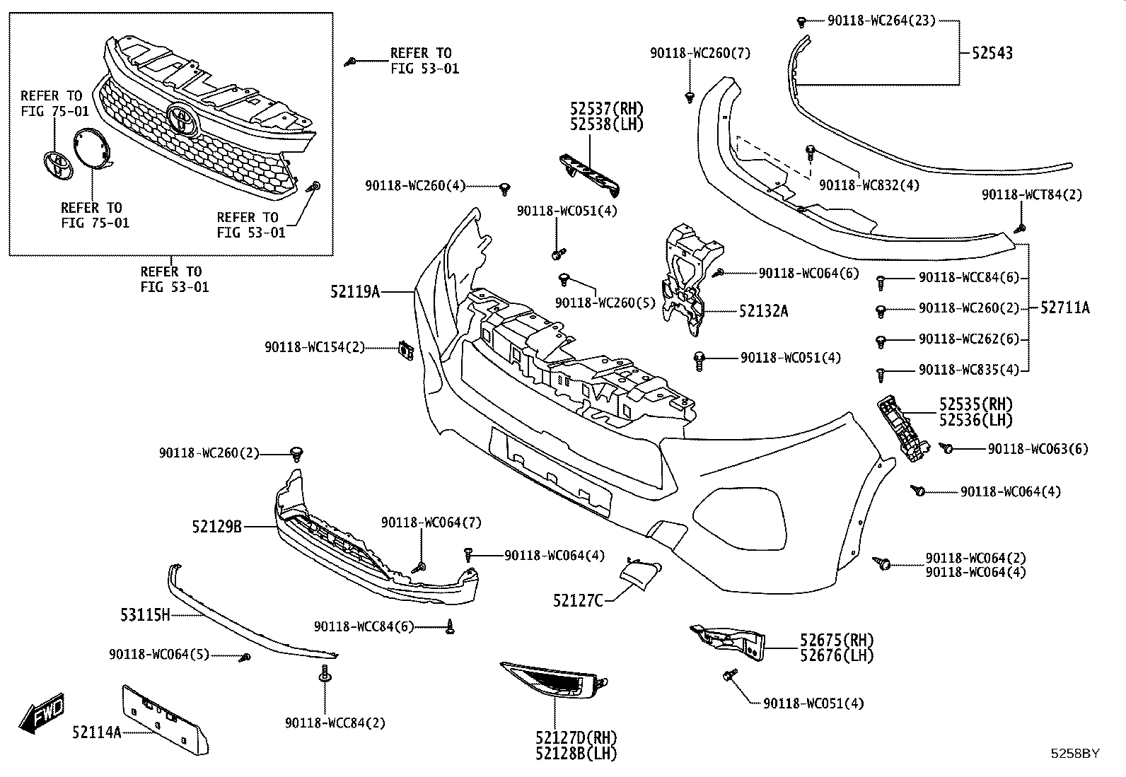 81177-WC001 COVER, FRONT BUMPER HOLE, LH product image