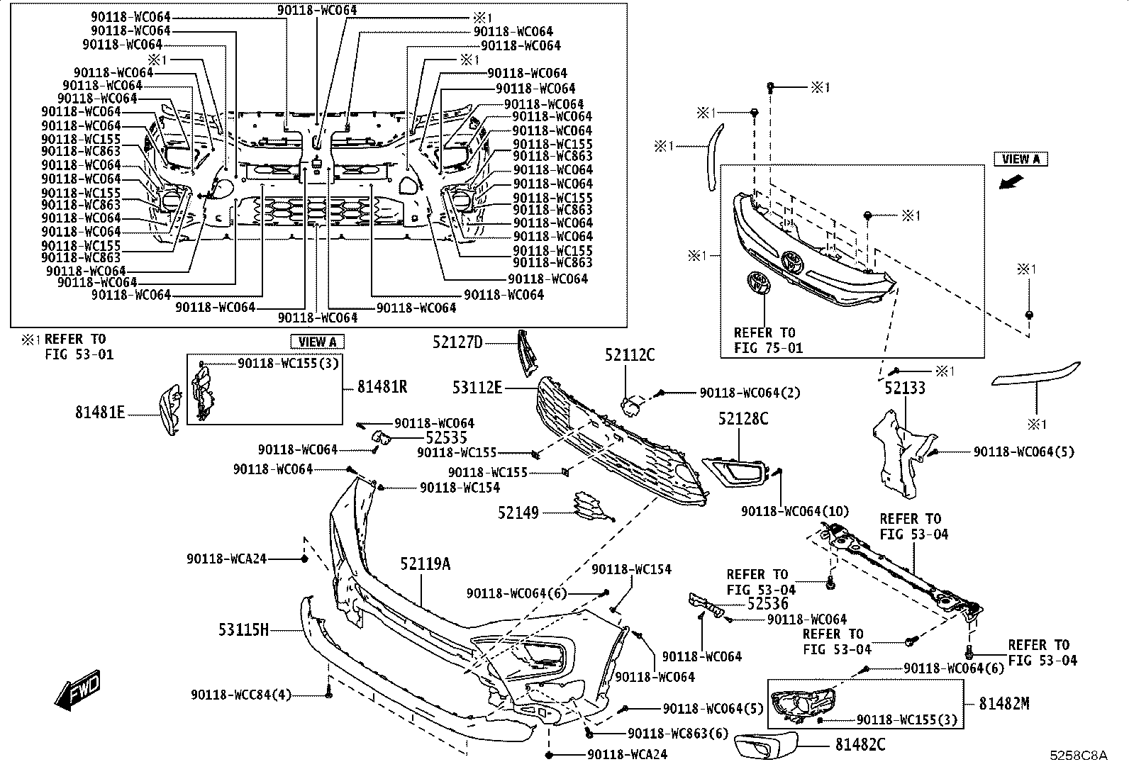 81481-WC017 COVER, FOG LAMP, RH product image