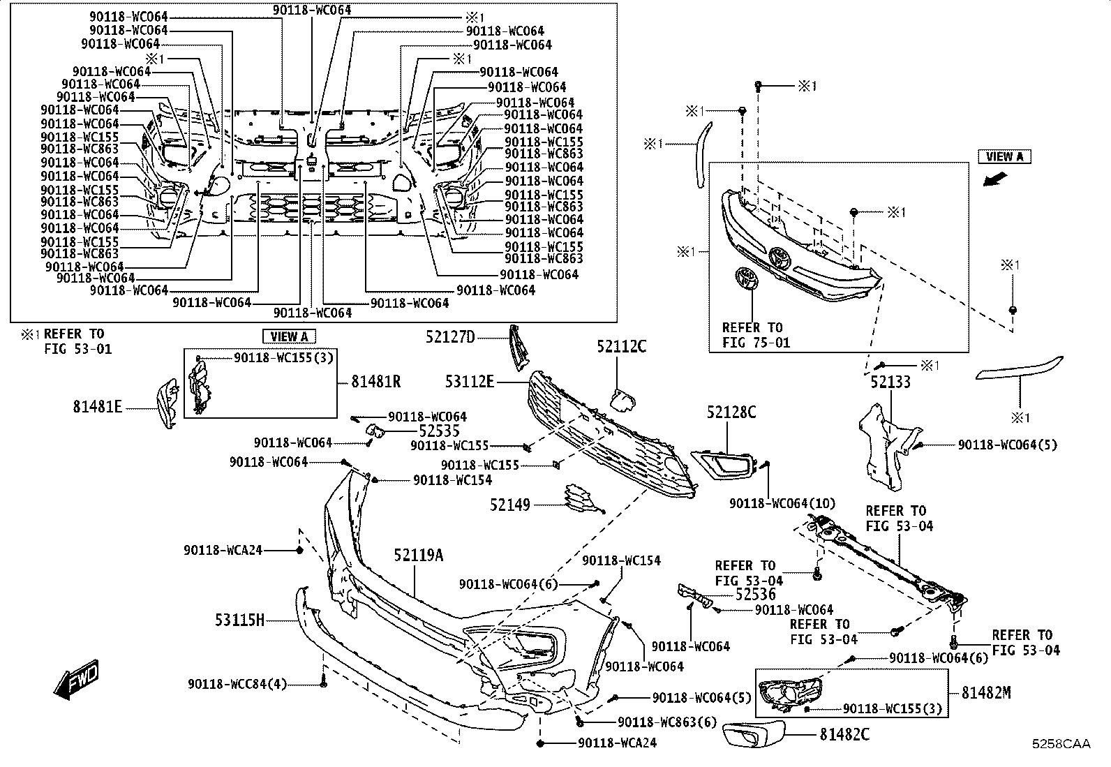 81481-WC017 COVER, FOG LAMP, RH product image