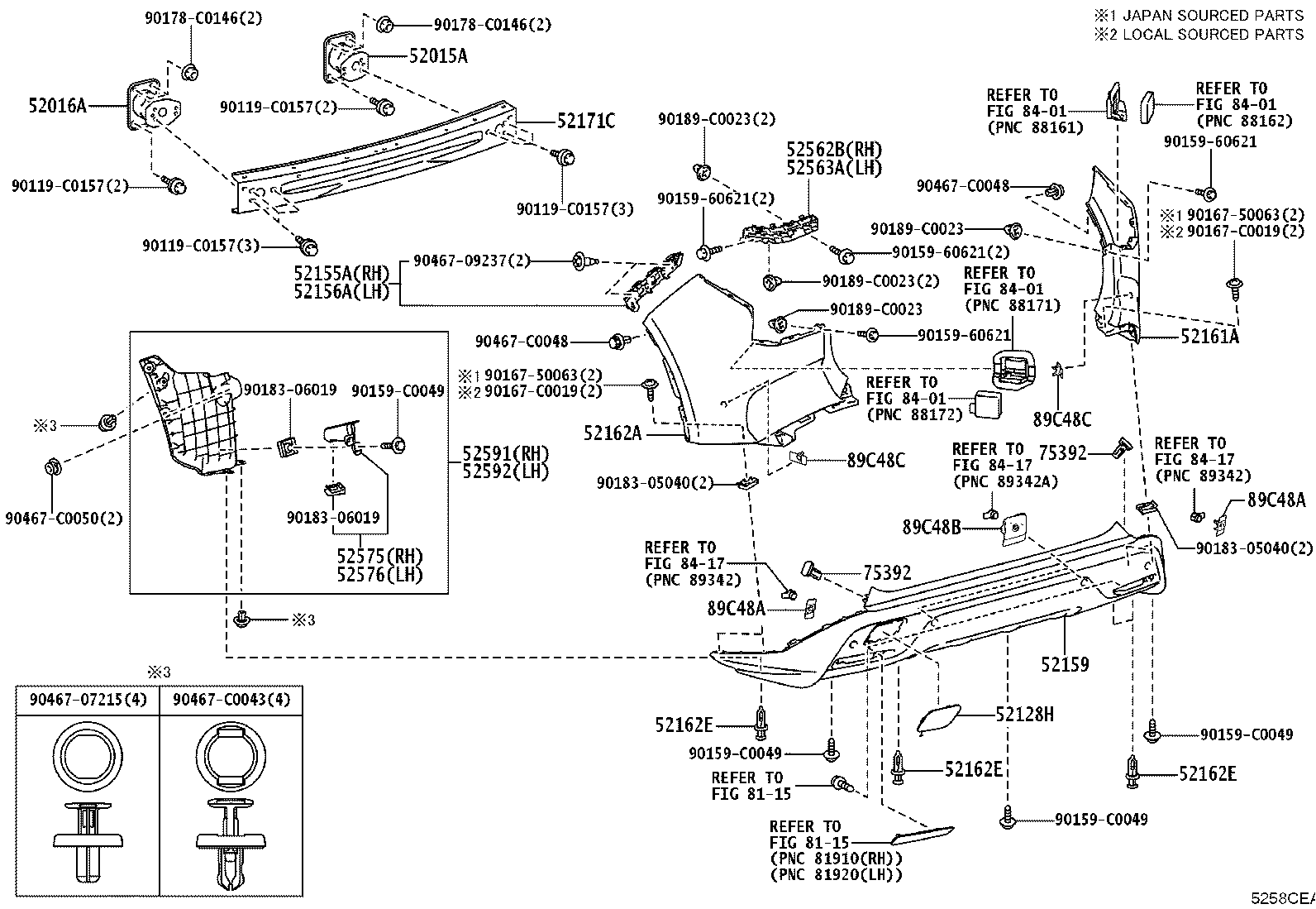 52171-03051 REINFORCEMENT, REAR BUMPER product image