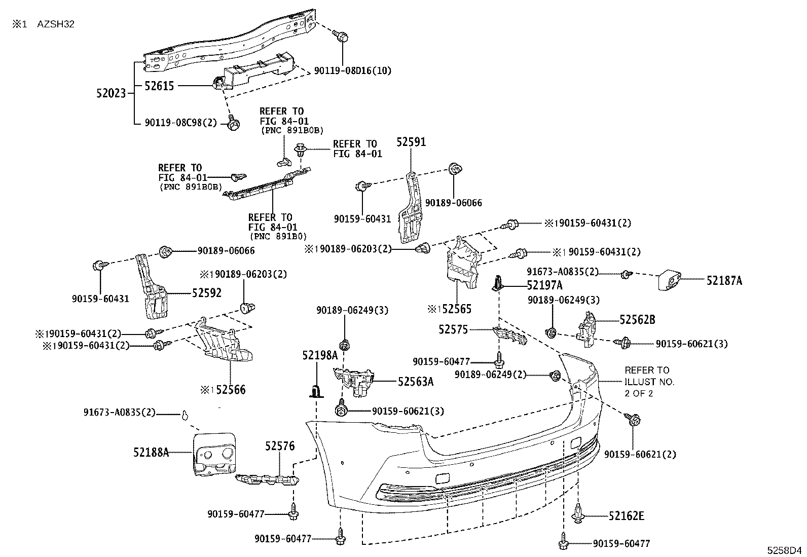 52187-30140 REINFORCEMENT, REAR BUMPER ARM, RH product image