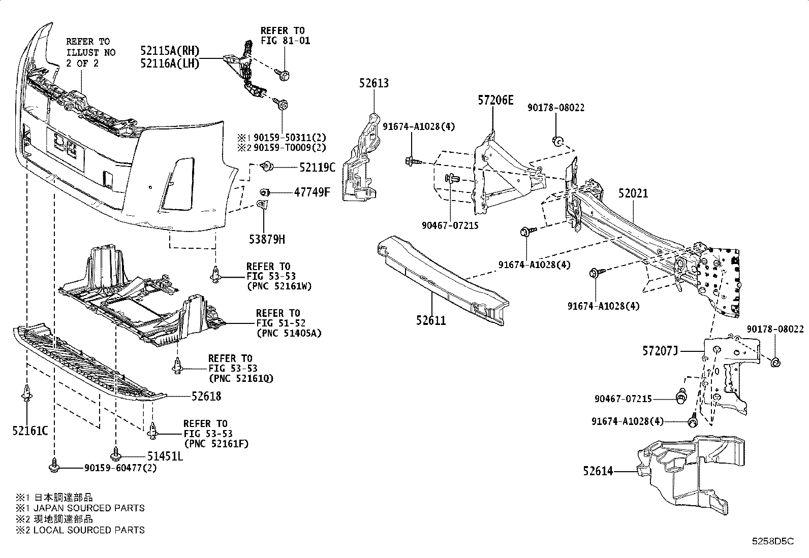 52127-26280 COVER, FRONT BUMPER HOLE, RH product image