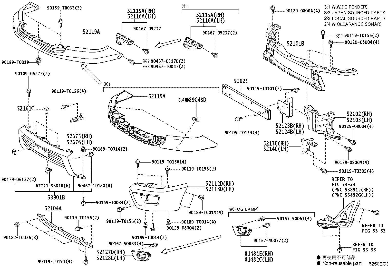 52102-YP030-B1 BRACKET SUB-ASSY, FRONT BUMPER, RH product image
