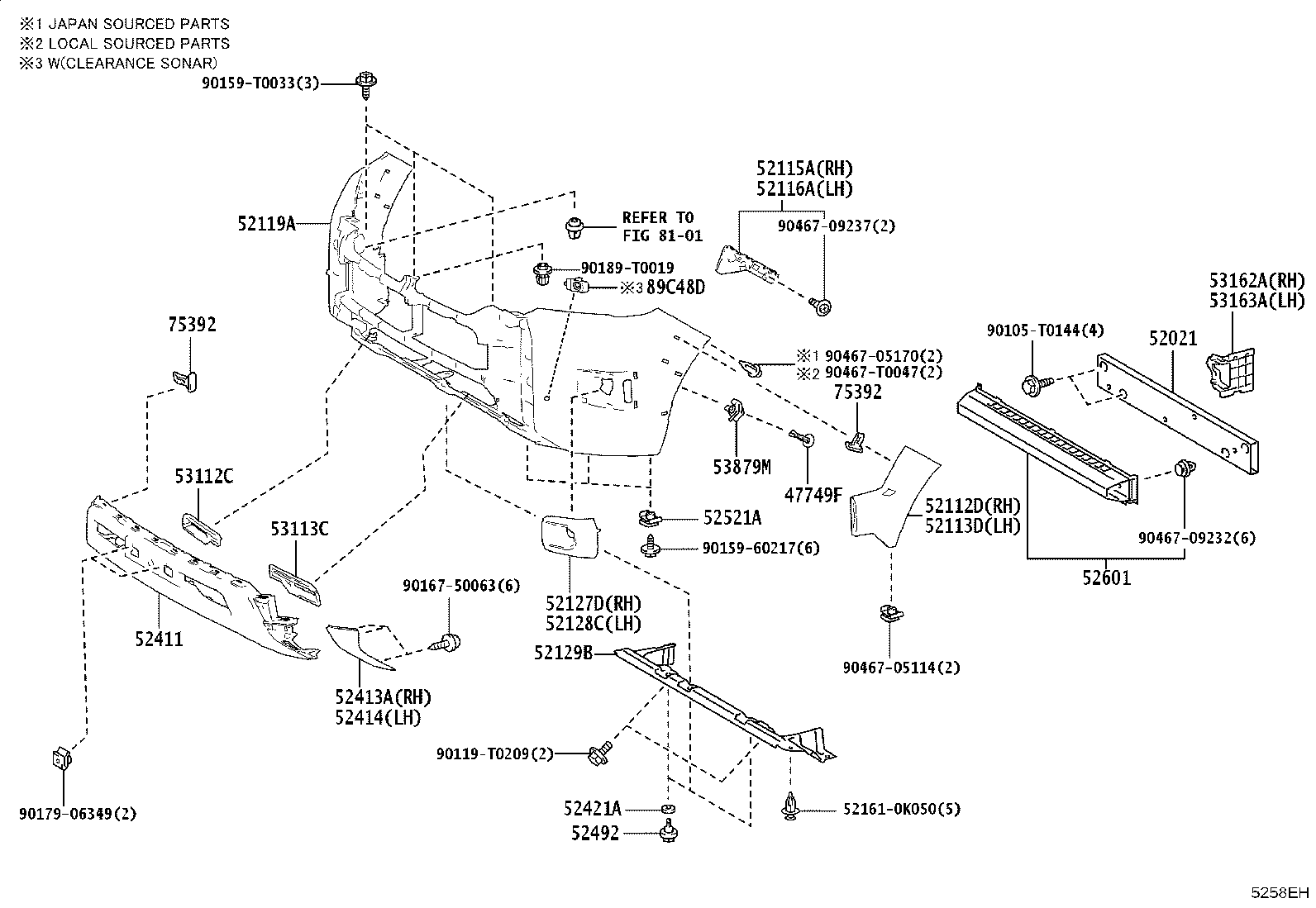 52102-YP030-B1 BRACKET SUB-ASSY, FRONT BUMPER, RH product image
