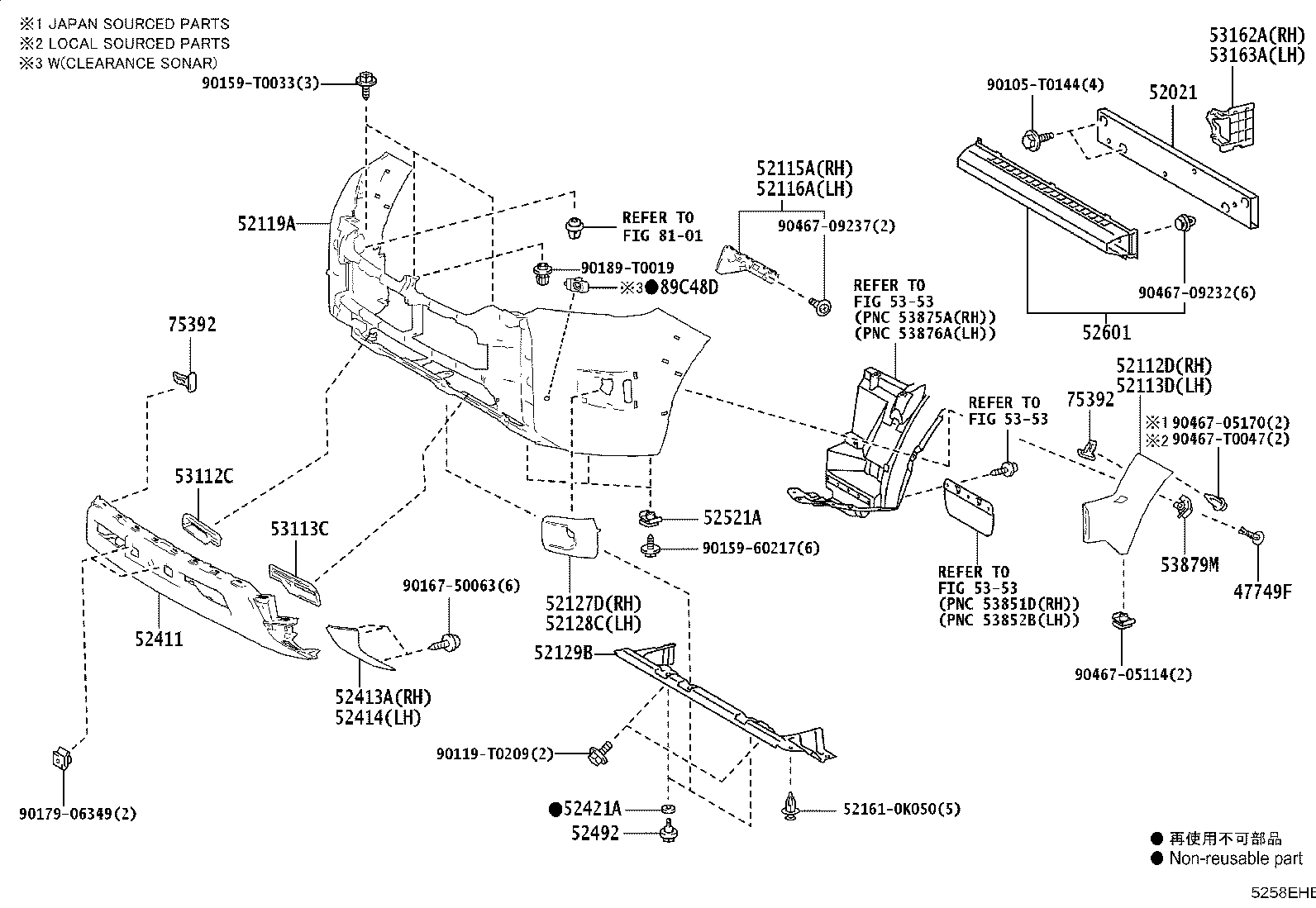 52102-YP030-B1 BRACKET SUB-ASSY, FRONT BUMPER, RH product image