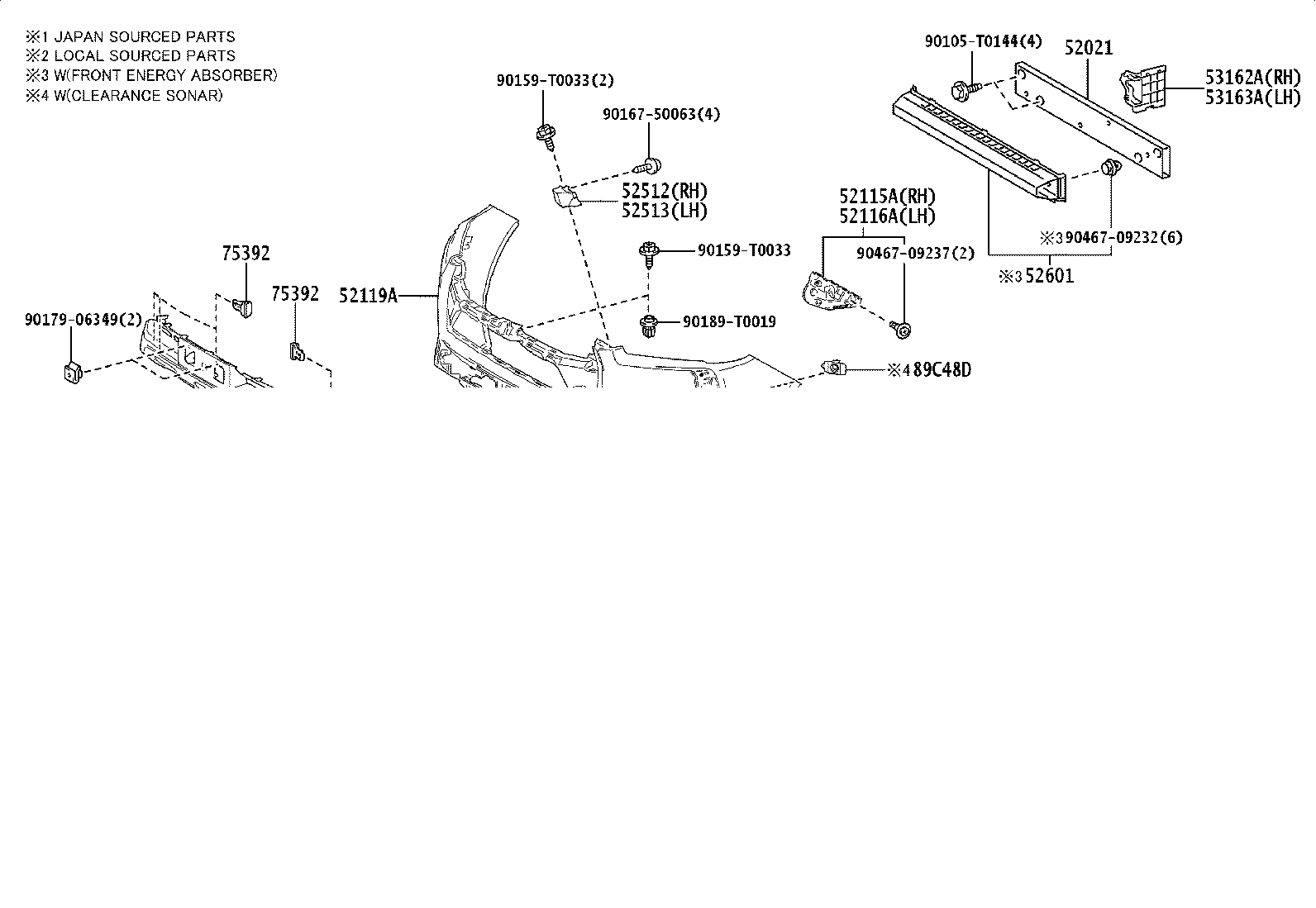 52102-YP030-B1 BRACKET SUB-ASSY, FRONT BUMPER, RH product image