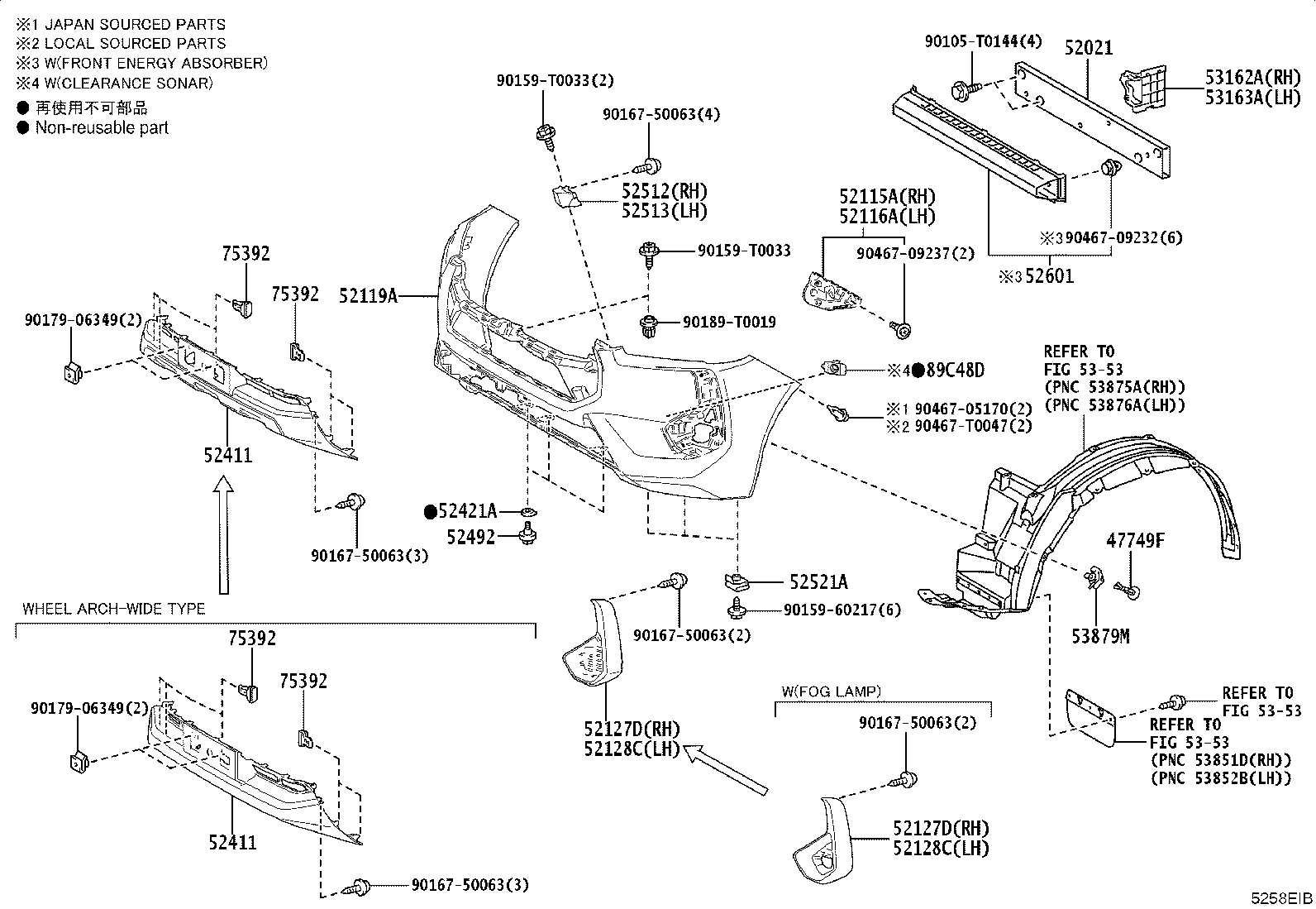 52102-YP030-B1 BRACKET SUB-ASSY, FRONT BUMPER, RH product image