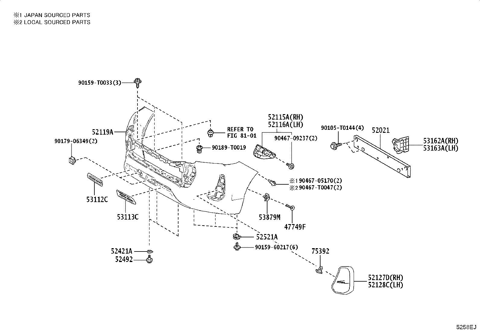 52102-YP030-B1 BRACKET SUB-ASSY, FRONT BUMPER, RH product image