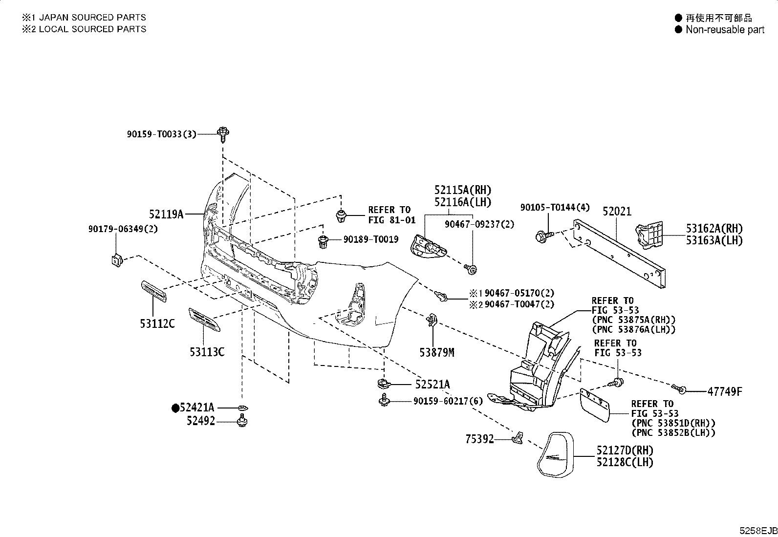 52102-YP030-B1 BRACKET SUB-ASSY, FRONT BUMPER, RH product image