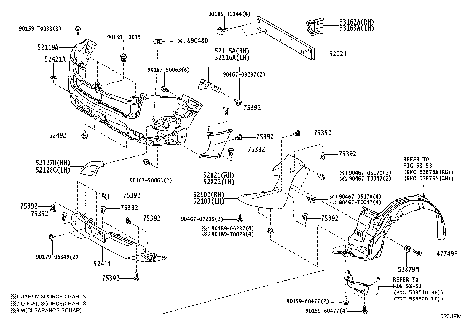 52102-YP030-B1 BRACKET SUB-ASSY, FRONT BUMPER, RH product image