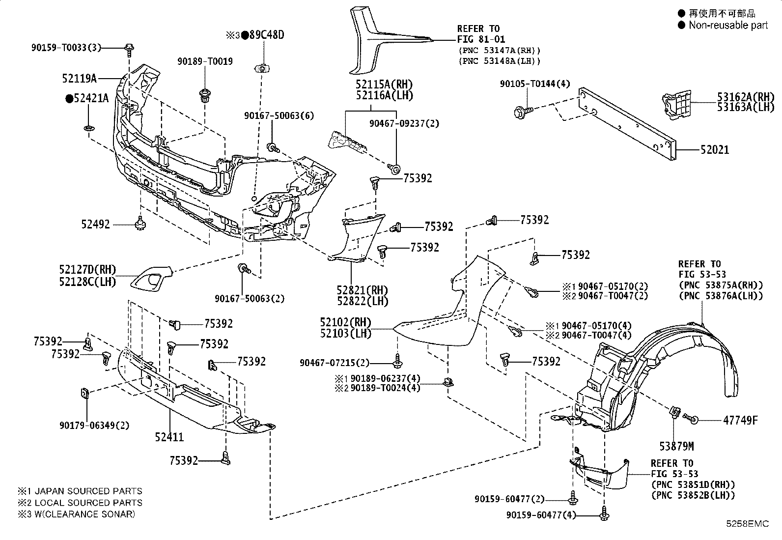 52102-YP030-B1 BRACKET SUB-ASSY, FRONT BUMPER, RH product image