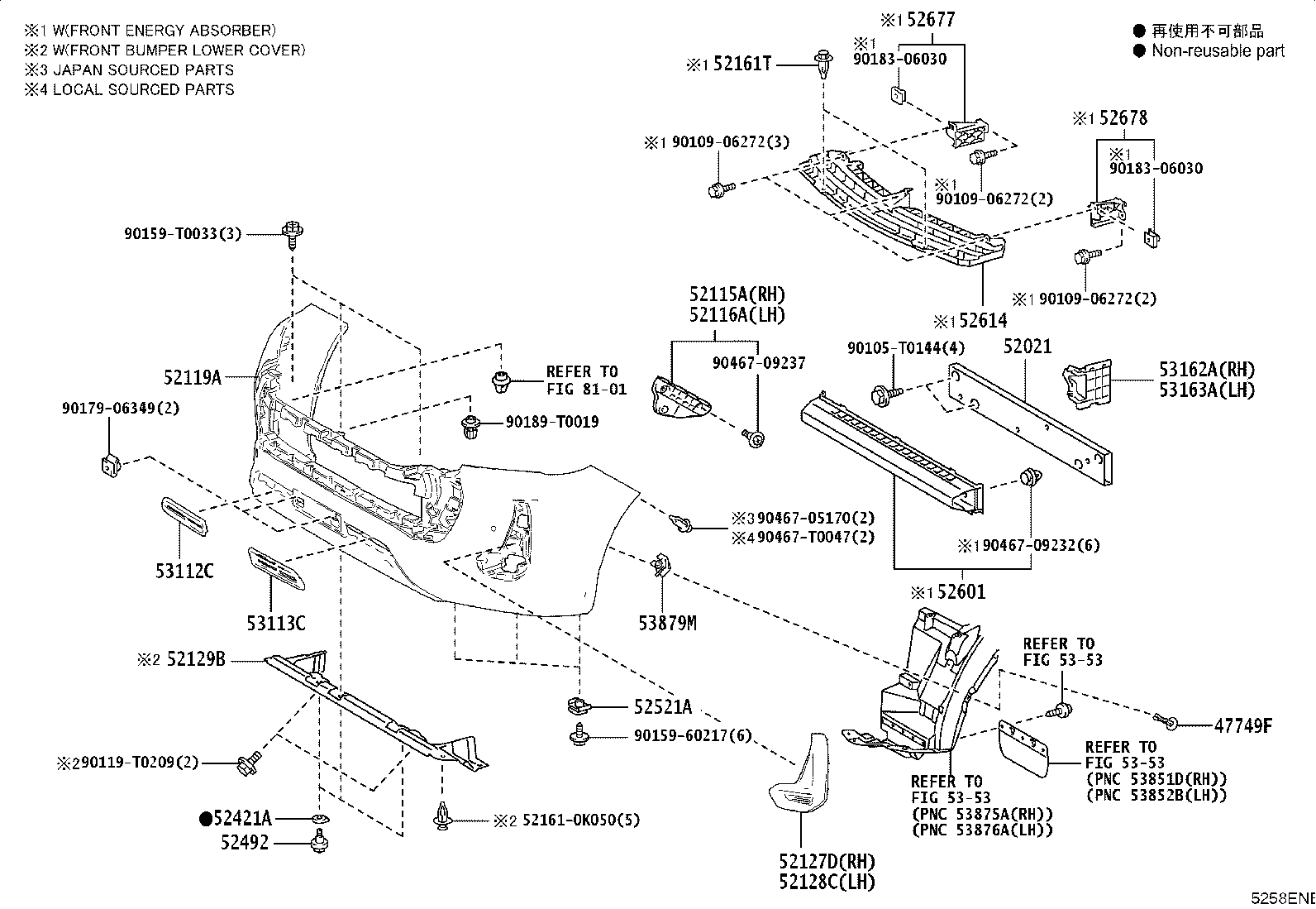 52102-YP030-B1 BRACKET SUB-ASSY, FRONT BUMPER, RH product image