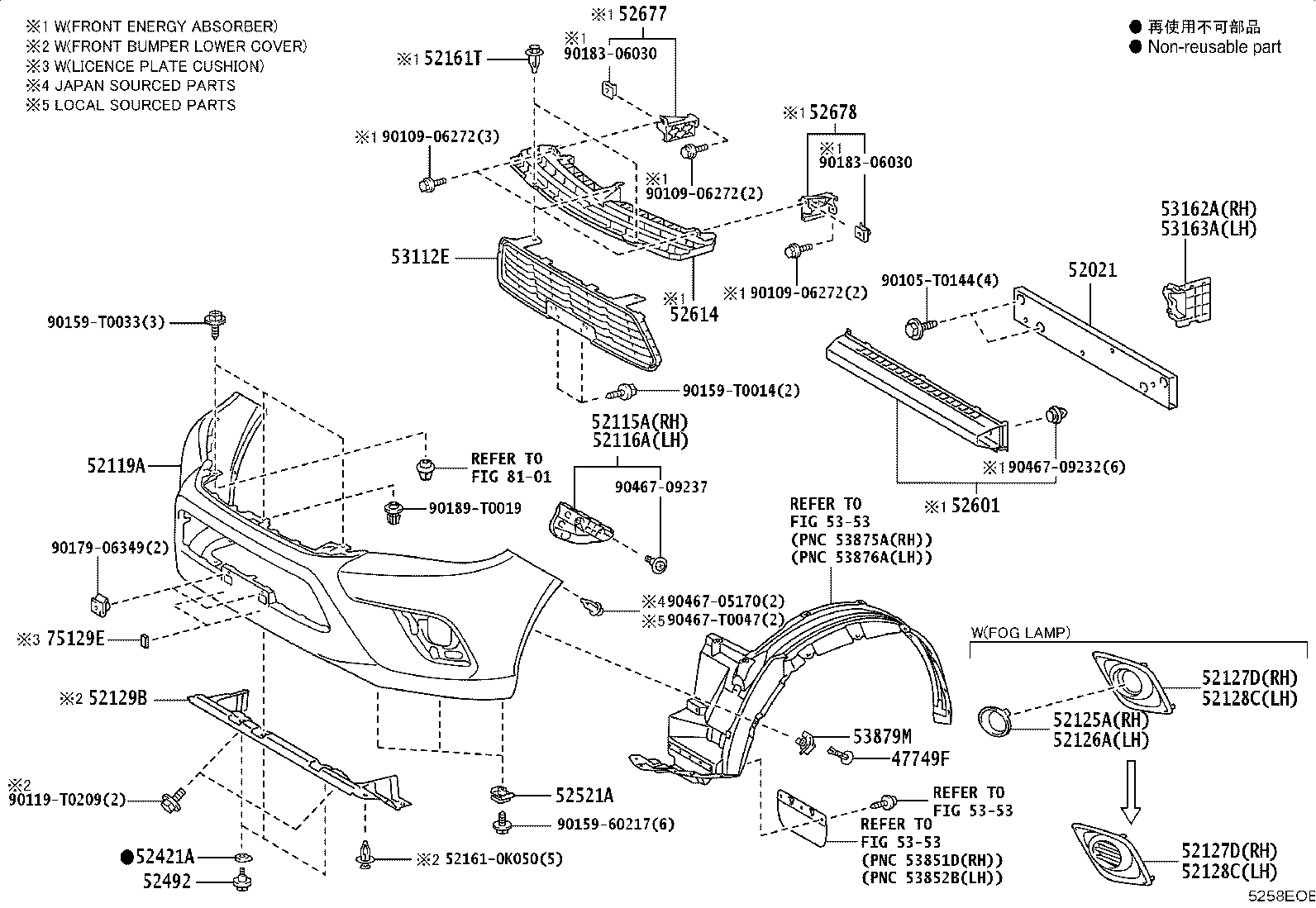 52102-YP030-B1 BRACKET SUB-ASSY, FRONT BUMPER, RH product image