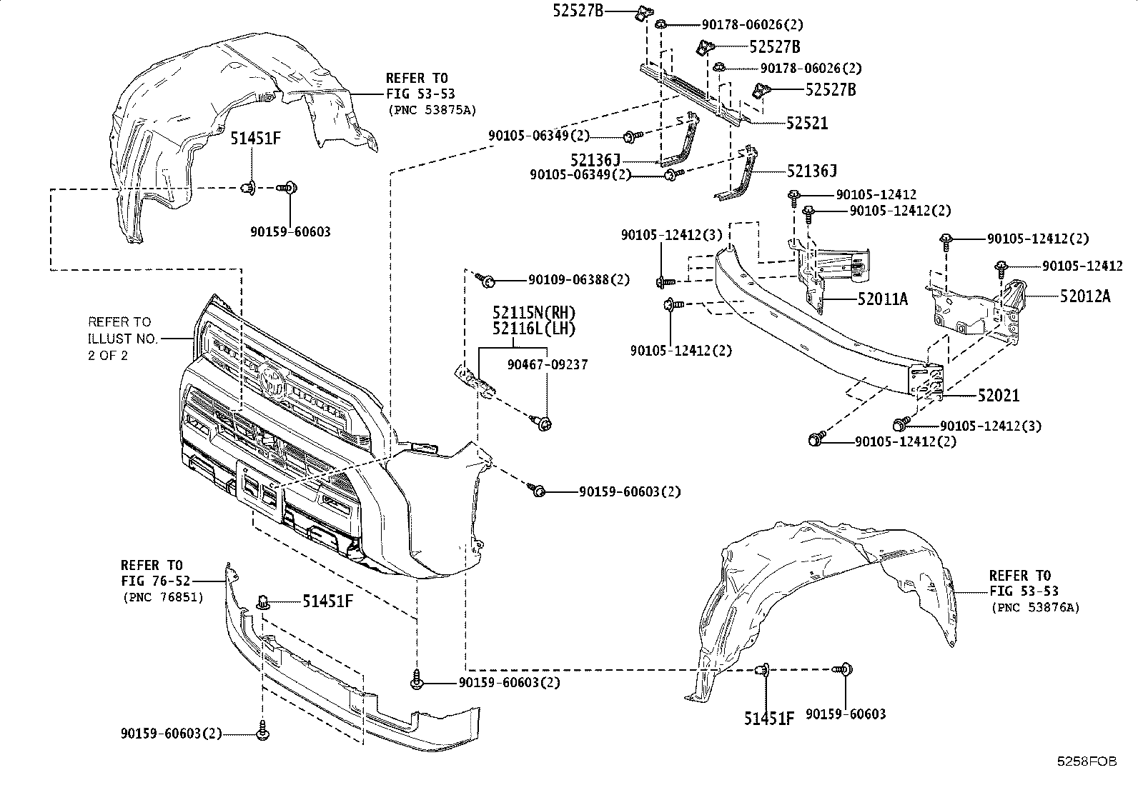 Toyota 52128-35160 COVER, FRONT BUMPER HOLE, LH