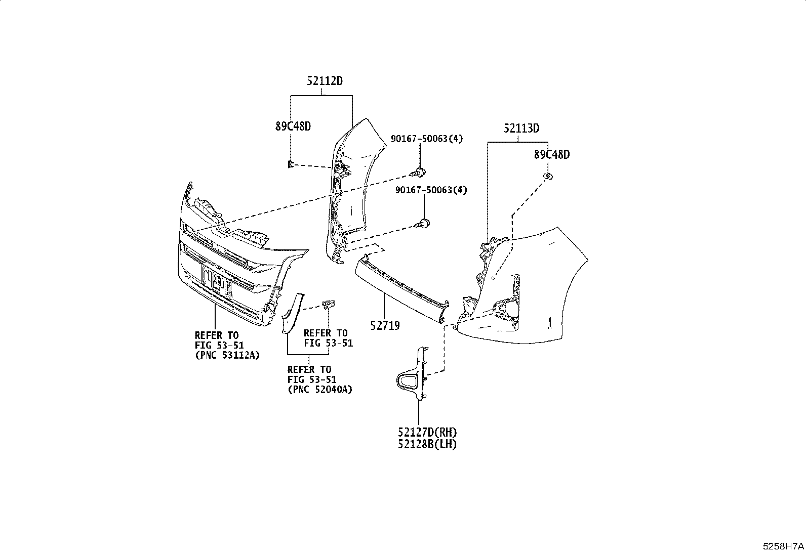 52040-V1060 COVER, FRONT BUMPER HOLE, LH product image