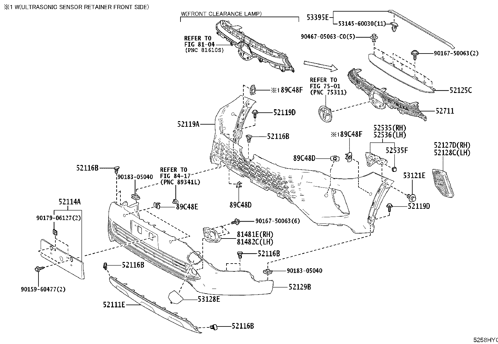 52127-16090 COVER, FRONT BUMPER HOLE, RH product image