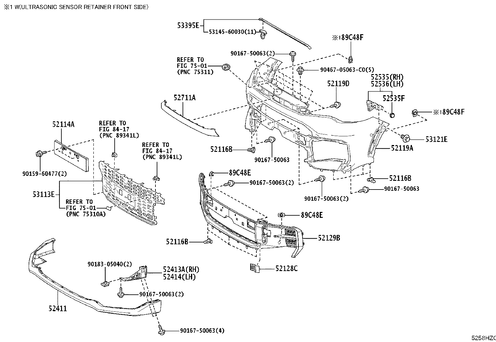 52127-16090 COVER, FRONT BUMPER HOLE, RH product image