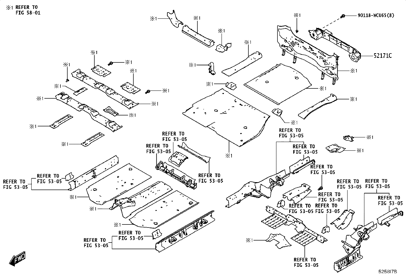 52575-WC011 RETAINER, REAR BUMPER SIDE, RH product image