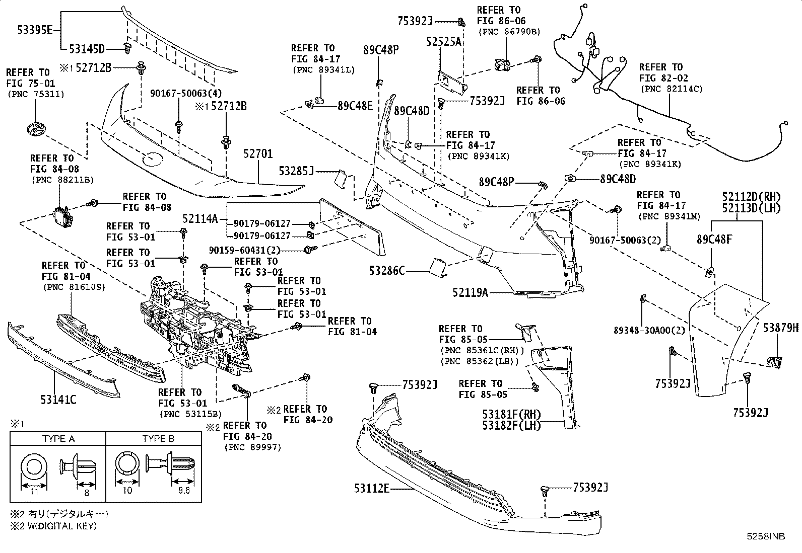 52112-42150 EXTENSION, FRONT BUMPER, RH product image