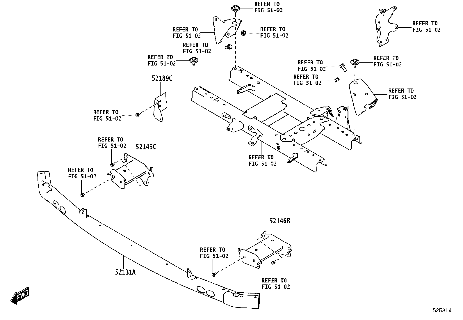 52132-WC009 MOULDING SUB-ASSY, FRONT BUMPER product image