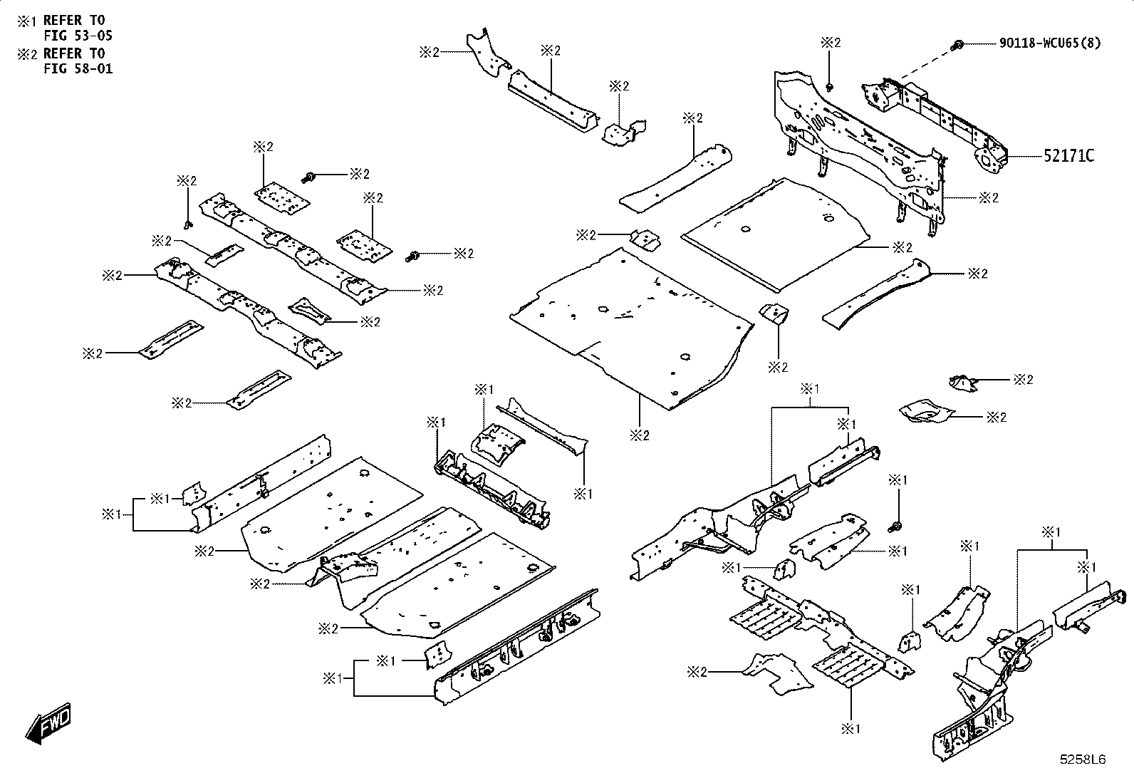 52106-WC002 BUMPER SUB-ASSY, REAR RH product image