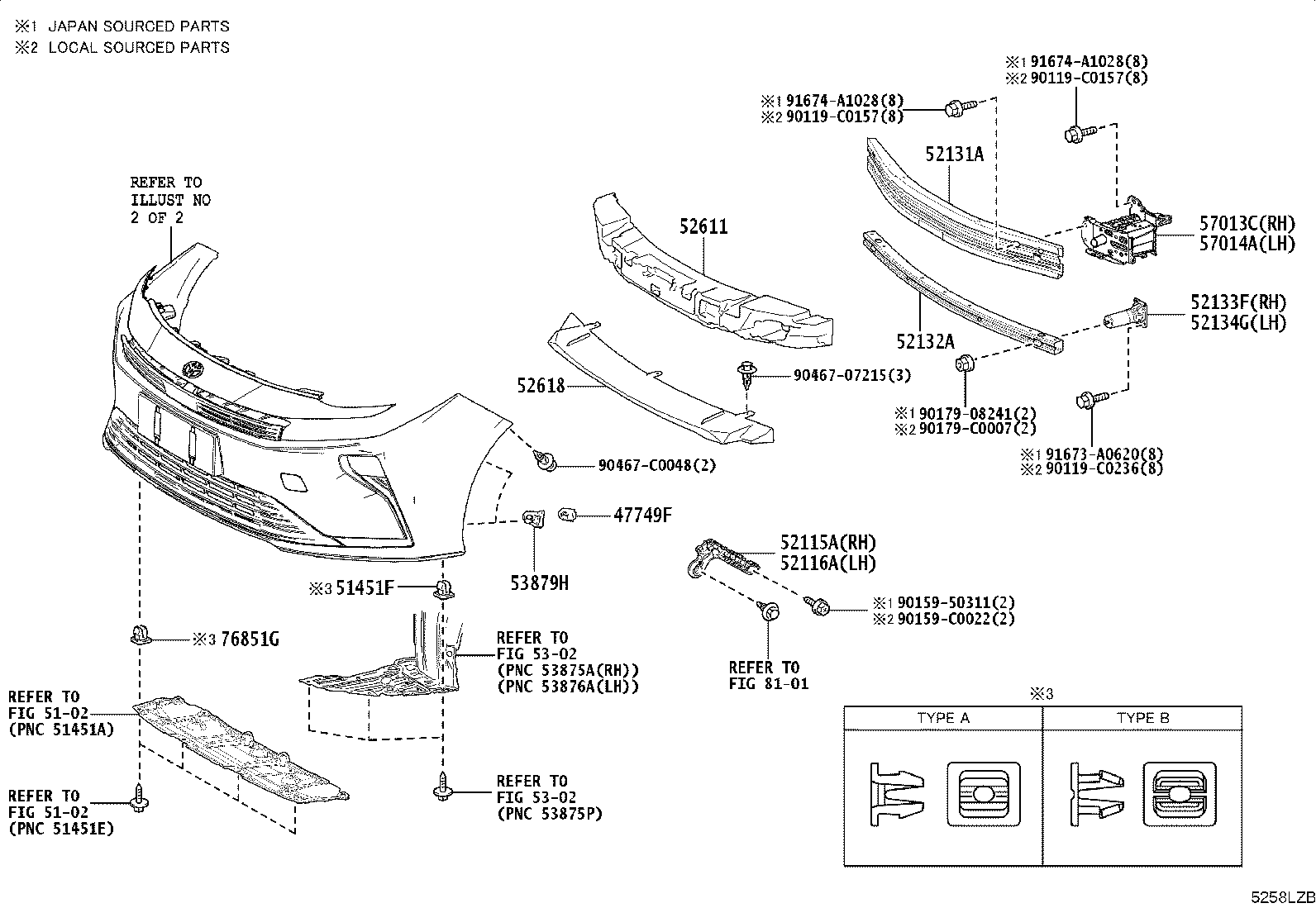 53102-02550 GRILLE SUB-ASSY, RADIATOR, LWR product image