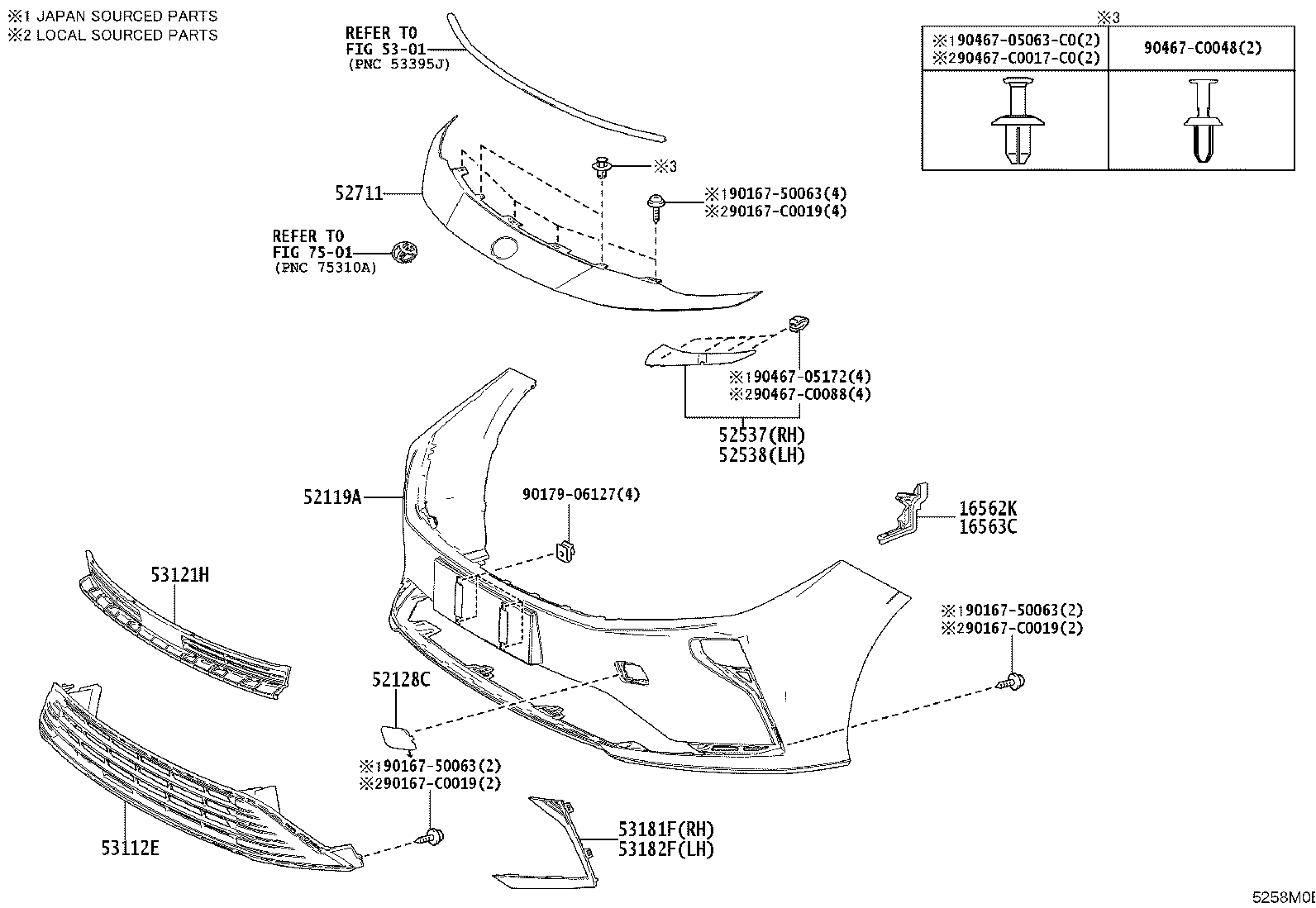 53102-02550 GRILLE SUB-ASSY, RADIATOR, LWR product image