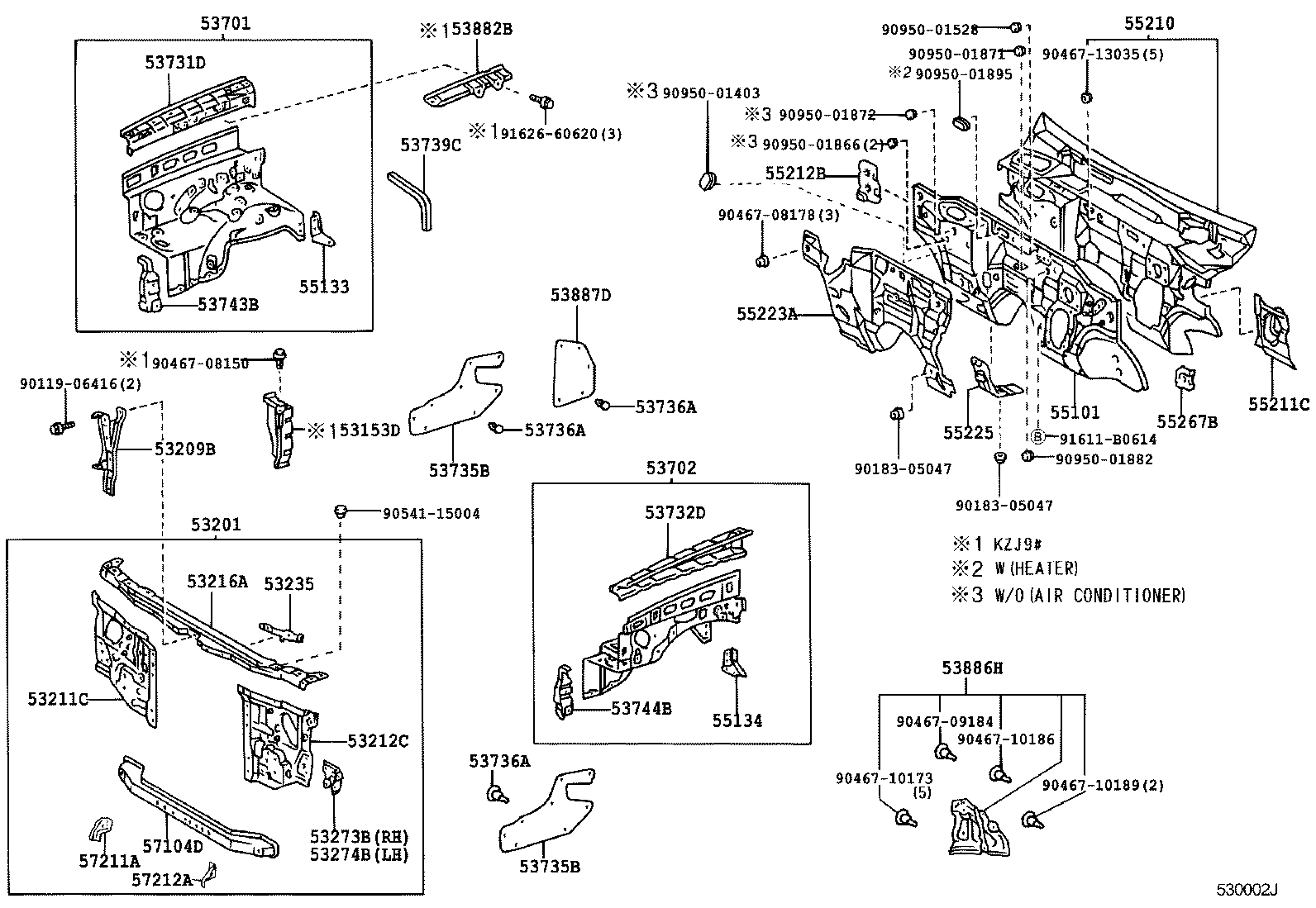 53701-60620 APRON SUB-ASSY, FRONT FENDER, RH product image