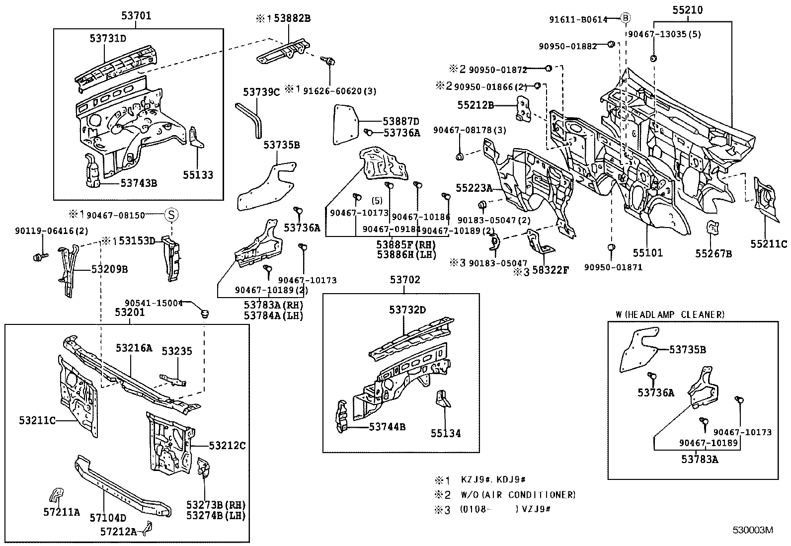 53701-60591 APRON SUB-ASSY, FRONT FENDER, RH product image