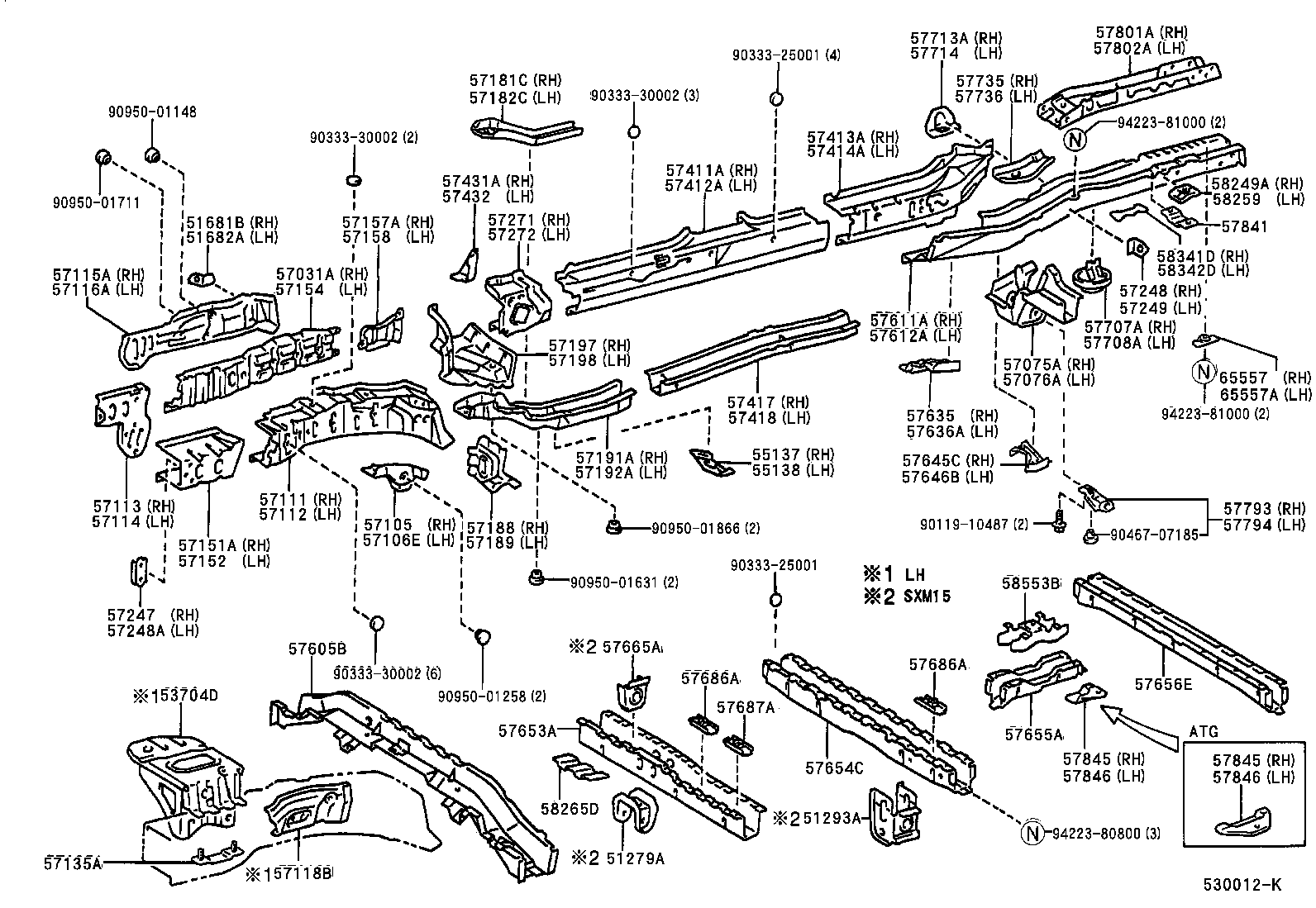 51279-44010 BRACKET, DIFFERENTIAL SUPPORT product image