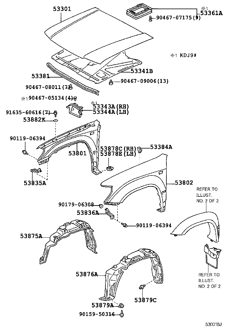 53802-6A040 FENDER SUB-ASSY, FRONT LH product image