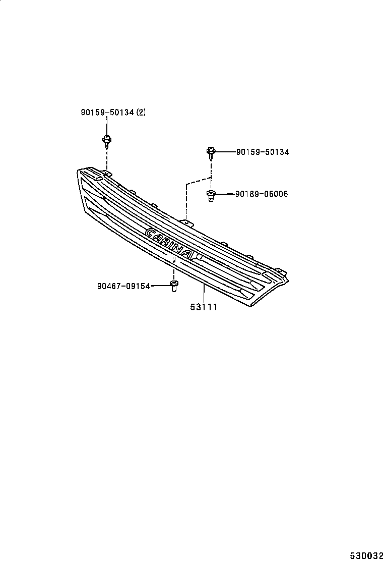 53111-20860-C0 GRILLE, RADIATOR product image