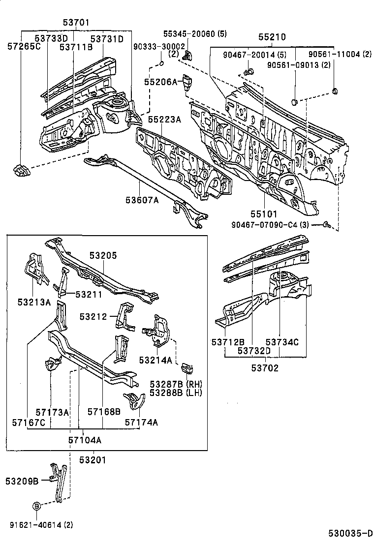 55101-21110 PANEL SUB-ASSY, DASH product image