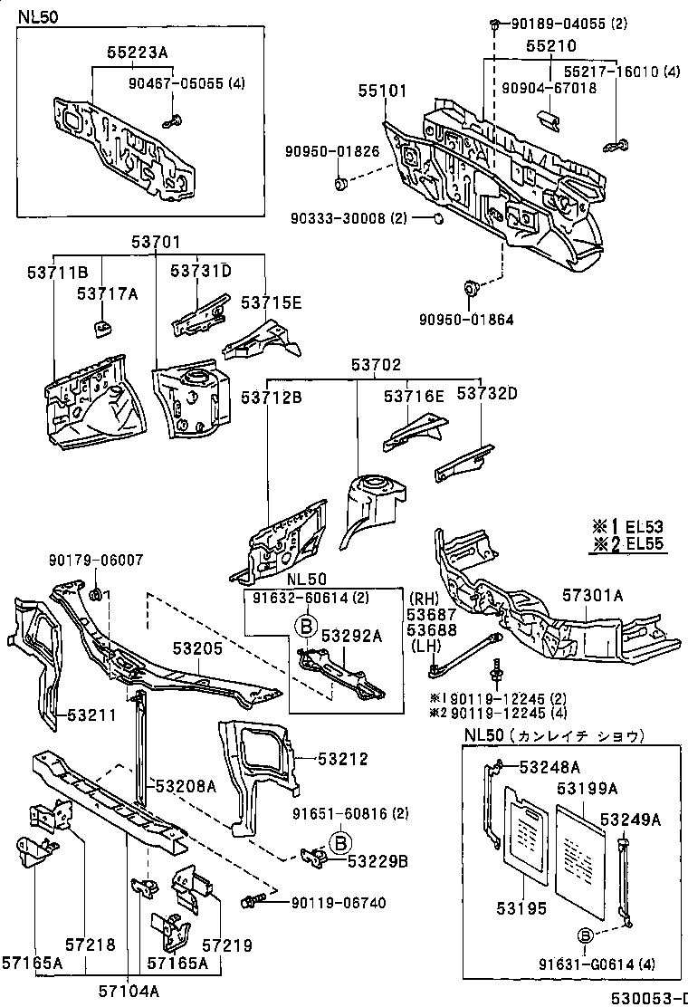 55101-16660 PANEL SUB-ASSY, DASH product image