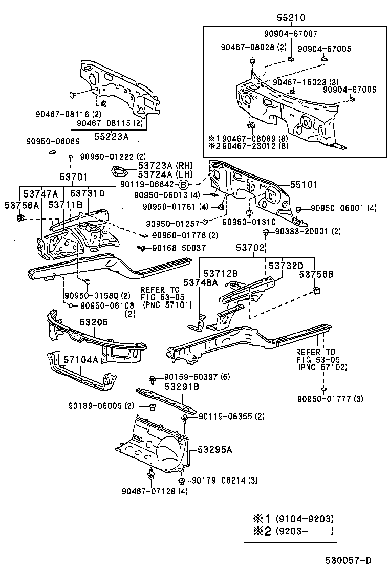 Toyota 53701-24908 APRON SUB-ASSY, FRONT FENDER, RH