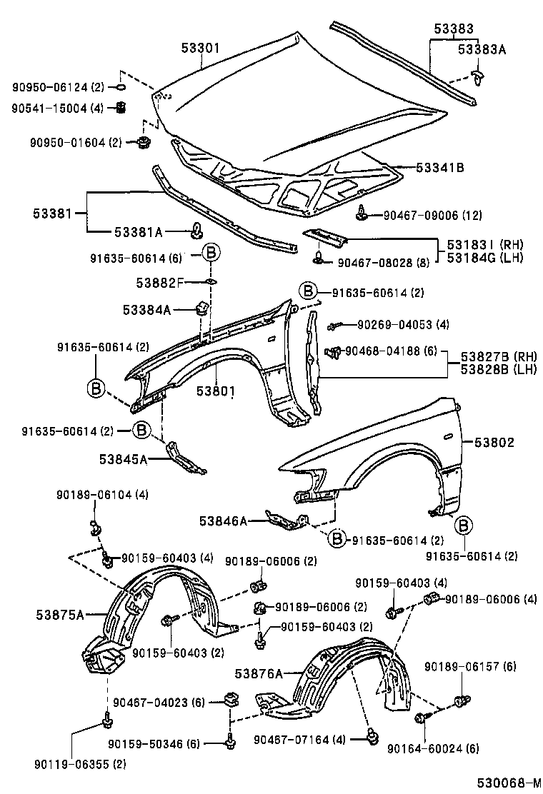 53827-33040 PROTECTOR, FRONT FENDER SIDE PANEL product image