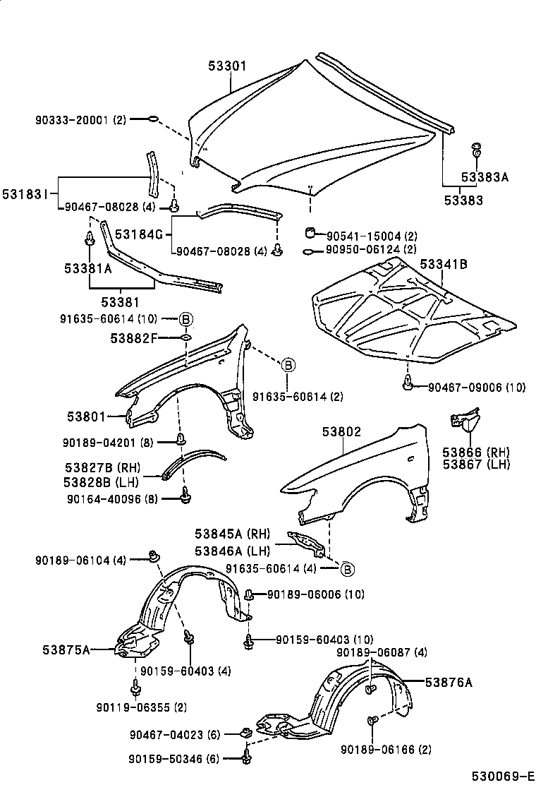 Toyota 53183-33050 SEAL, HEADLAMP COVER, RH