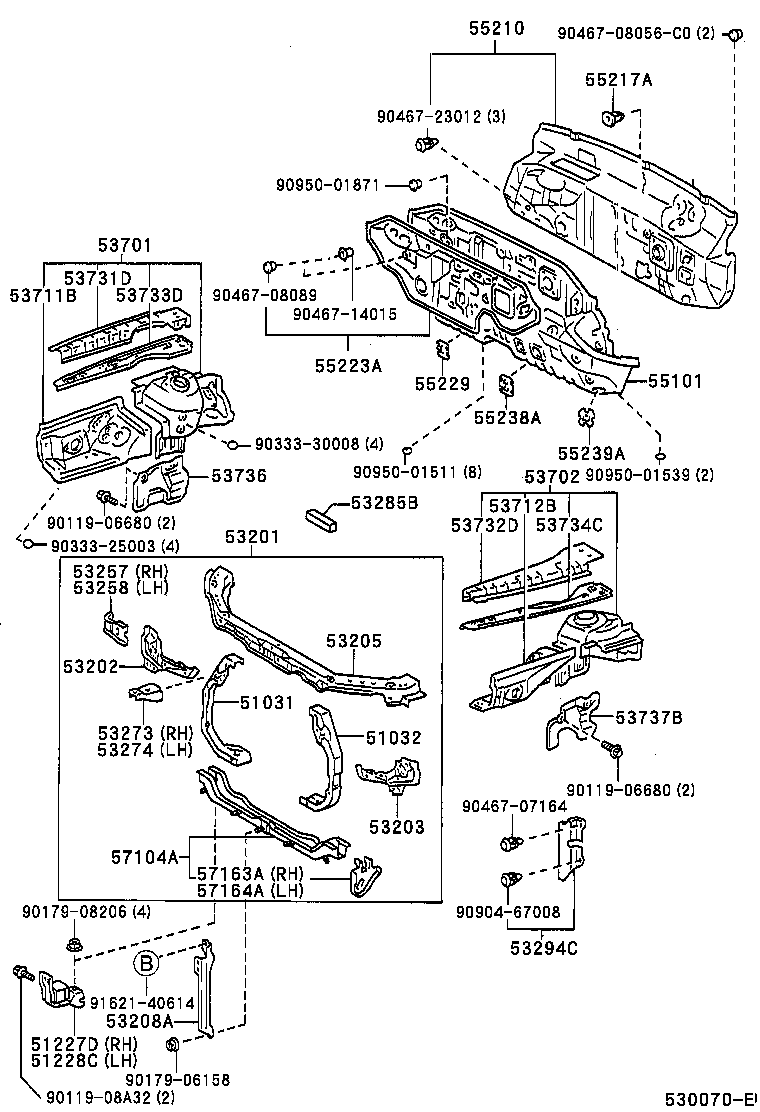 55101-33211 PANEL SUB-ASSY, DASH product image