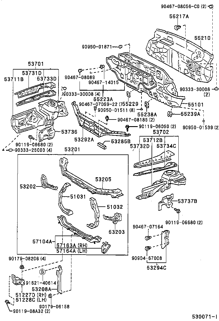 53292-33060 SEAL, RADIATOR SUPPORT, UPPER product image