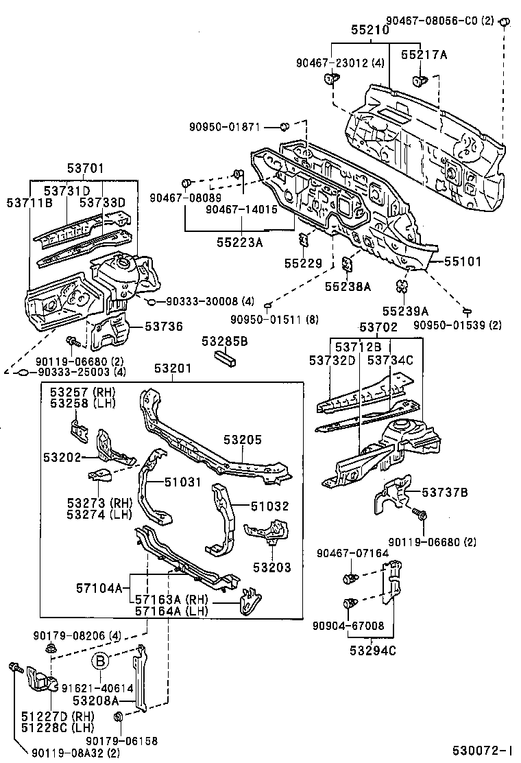 55101-33231 PANEL SUB-ASSY, DASH product image