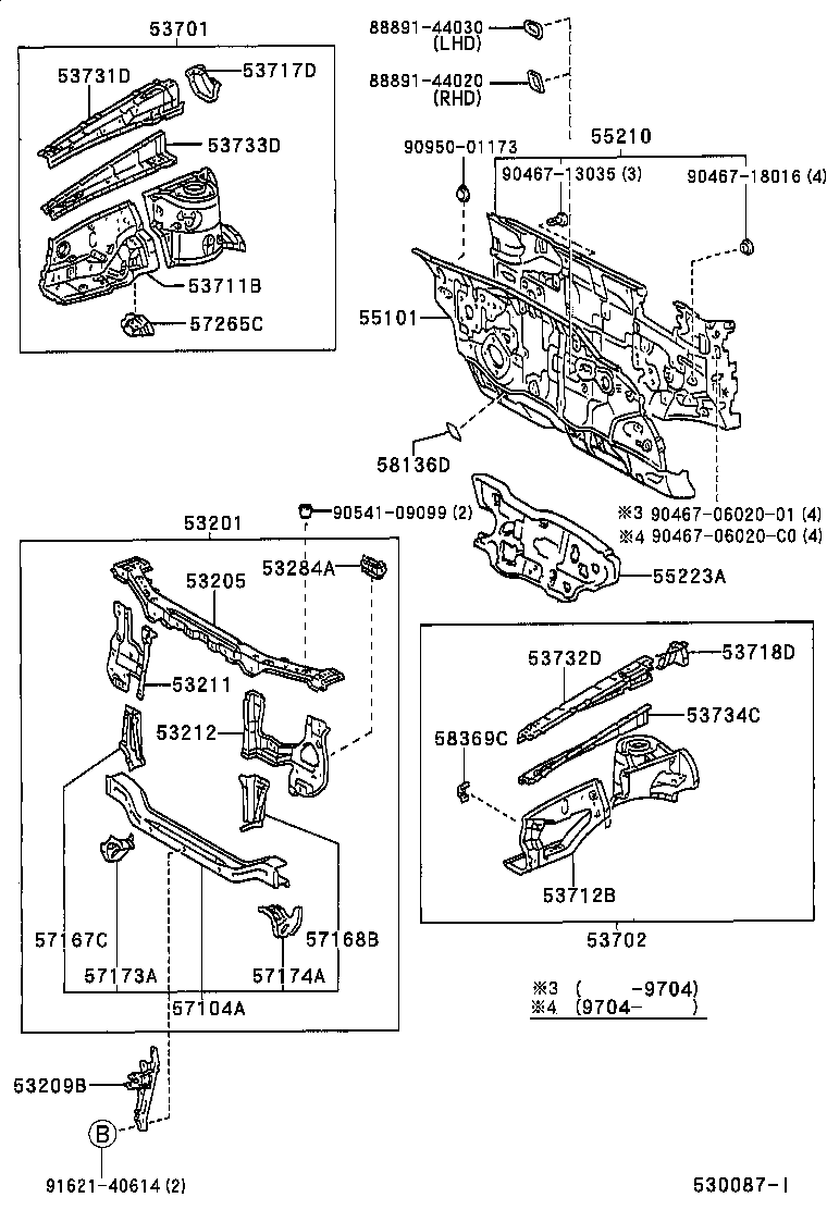 53702-44010 APRON SUB-ASSY, FRONT FENDER, LH product image