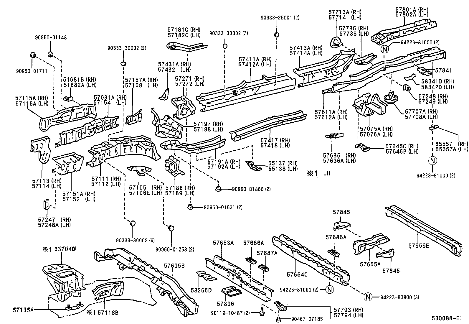 51681-20060 PLATE, FRONT BRAKE FLEXIBLE HOSE SUPPORT, RH product image
