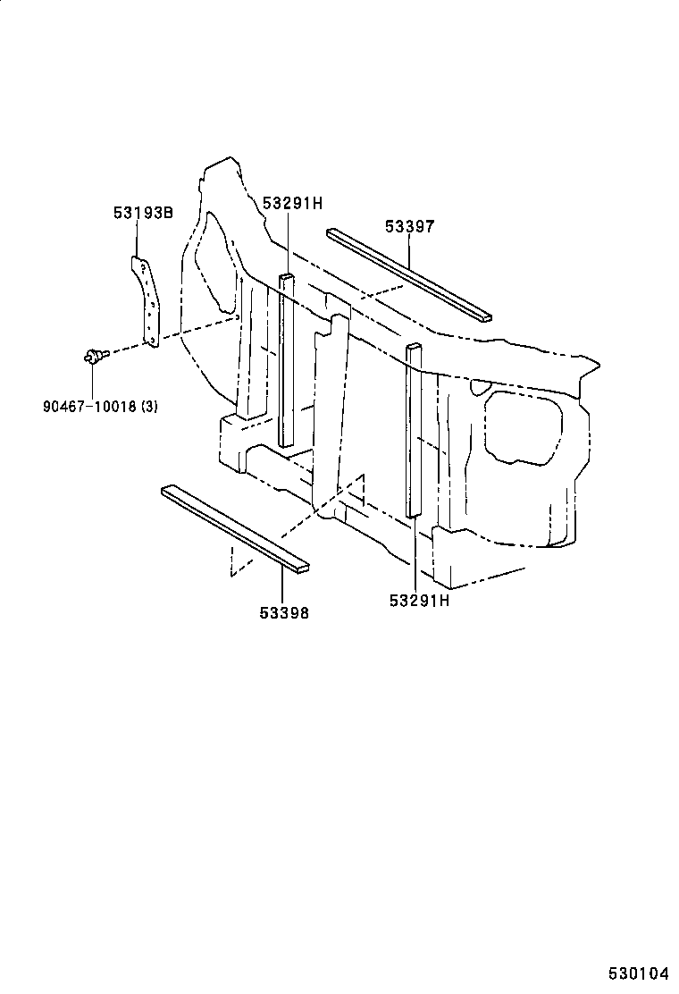 53291-28010 SEAL, RADIATOR SUPPORT product image