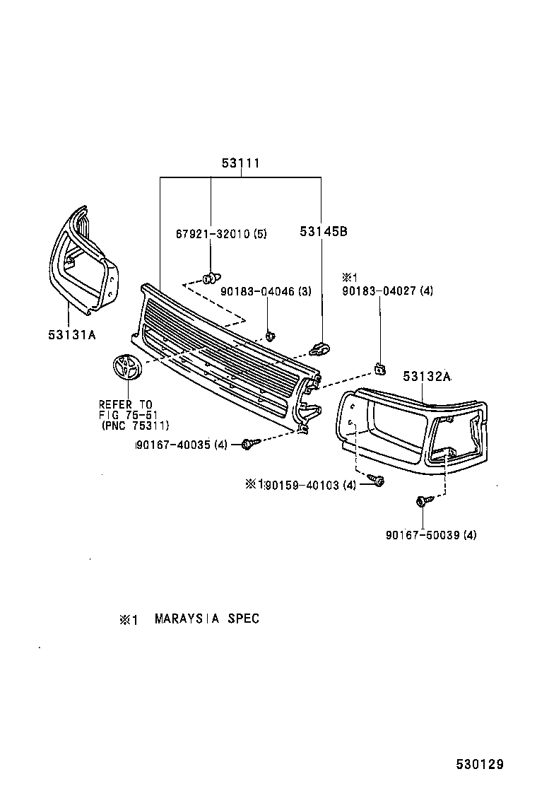 53100-26100 GRILLE, RADIATOR product image