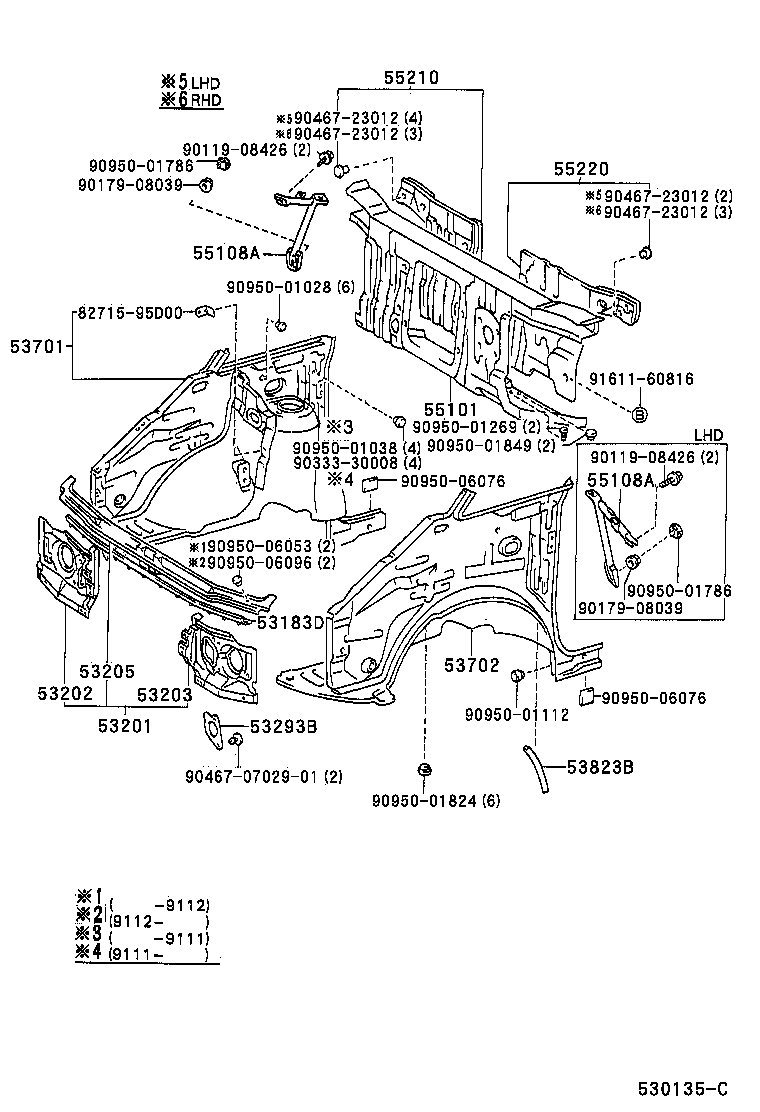 53701-28060 APRON SUB-ASSY, FRONT FENDER, RH product image