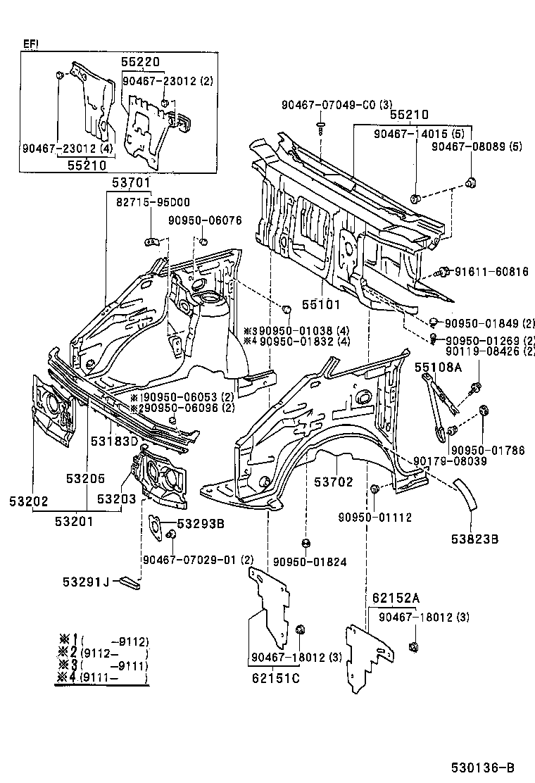 Toyota 53291-28020 SEAL, RADIATOR SUPPORT