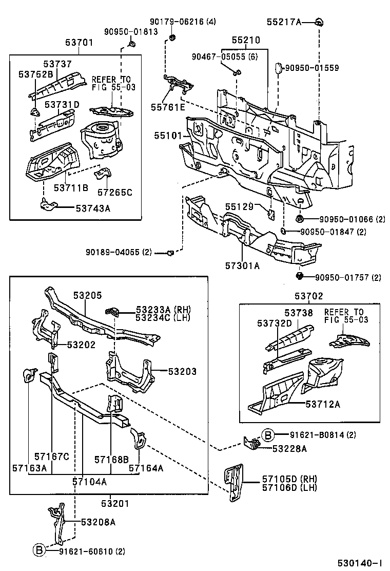 53701-13020 APRON SUB-ASSY, FRONT FENDER, RH product image