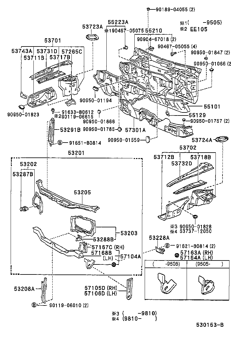 53203-12290 SUPPORT SUB-ASSY, RADIATOR, LH product image