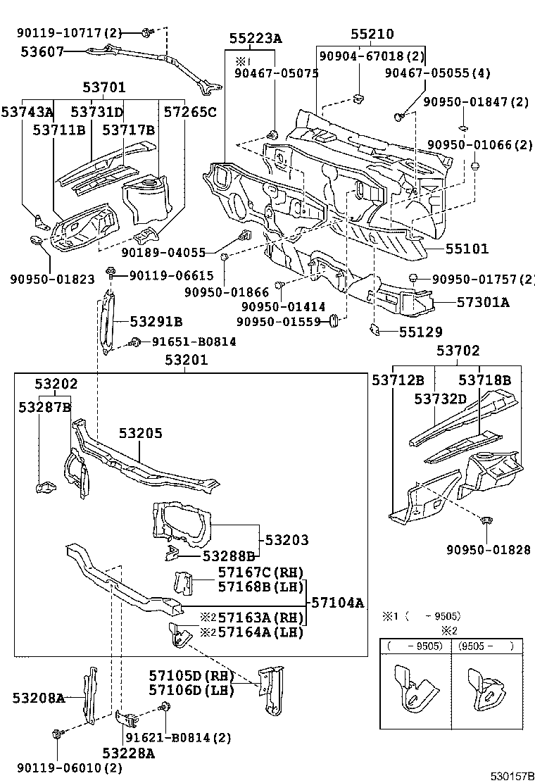 53201-1A180 SUPPORT SUB-ASSY, RADIATOR product image