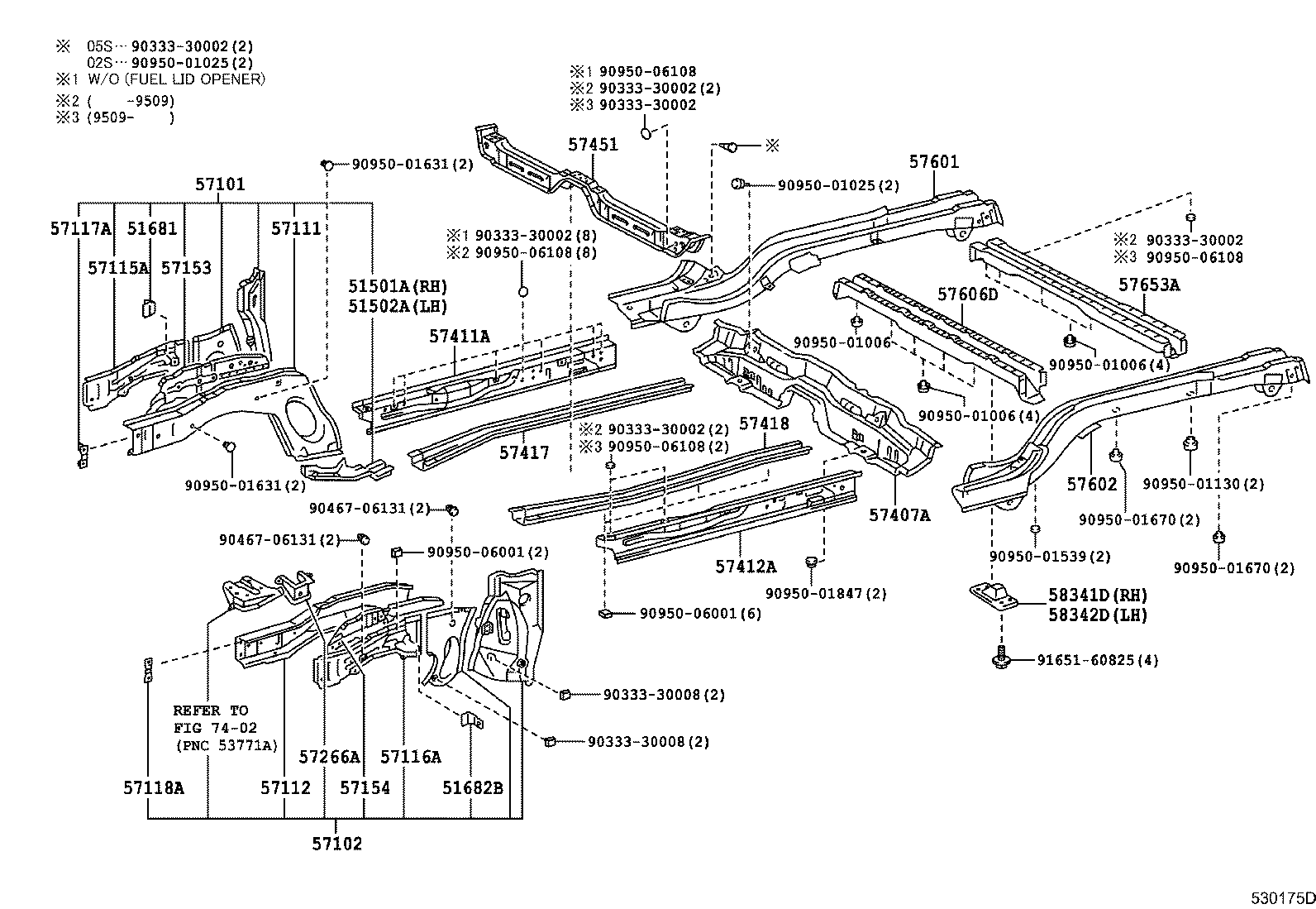 57125-12110 REINFORCE SUB-ASSY, FRONT BUMPER MOUNTING, RH product image